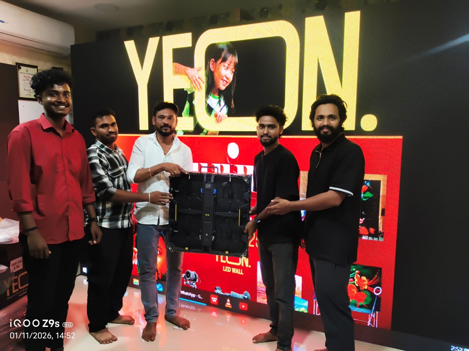 Sri Ayyappa technical team with YEON LED panel